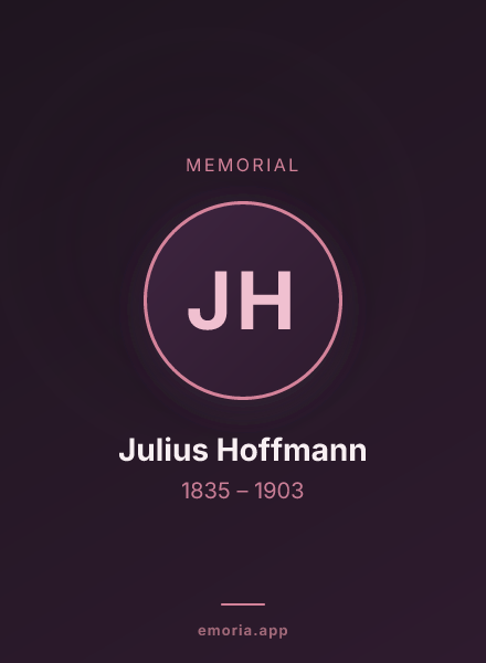 Memorial portrait of Julius Hoffmann