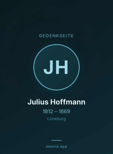 Gedenkportrait von Julius Hoffmann