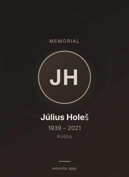 Memorial portrait of Július Holeš