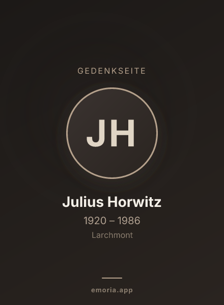 Gedenkportrait von Julius Horwitz