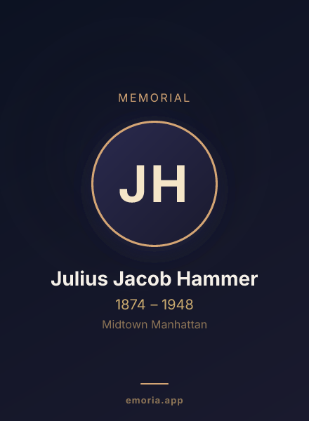 Memorial portrait of Julius Jacob Hammer