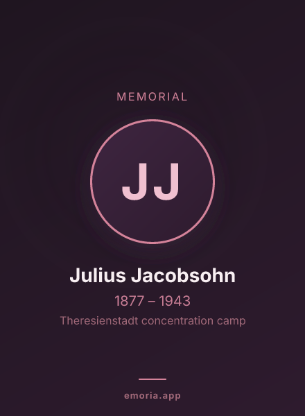 Memorial portrait of Julius Jacobsohn