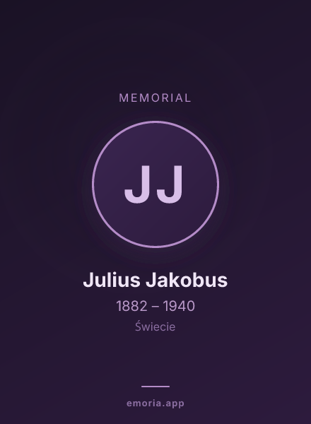 Memorial portrait of Julius Jakobus