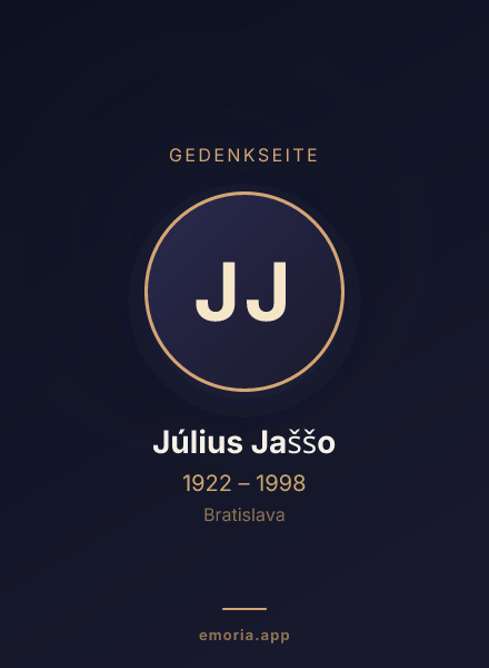 Gedenkportrait von Július Jaššo