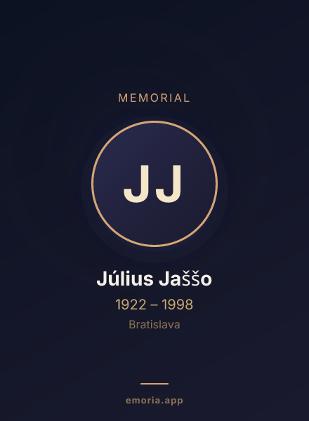 Memorial portrait of Július Jaššo