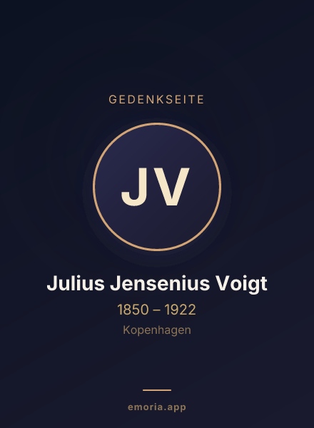 Gedenkportrait von Julius Jensenius Voigt