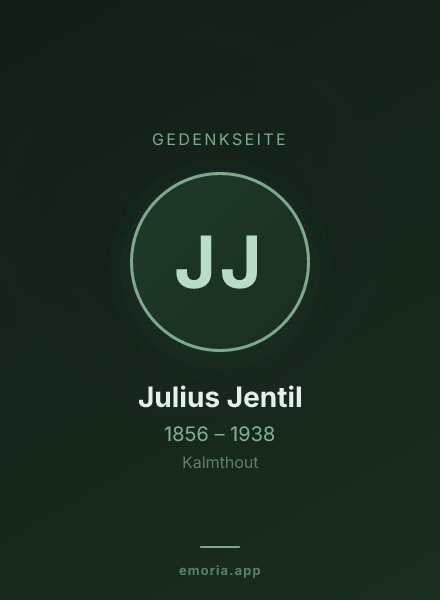 Gedenkportrait von Julius Jentil