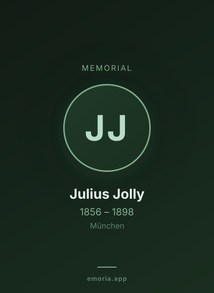 Memorial portrait of Julius Jolly