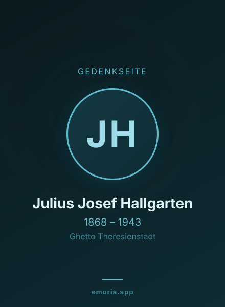 Gedenkportrait von Julius Josef Hallgarten