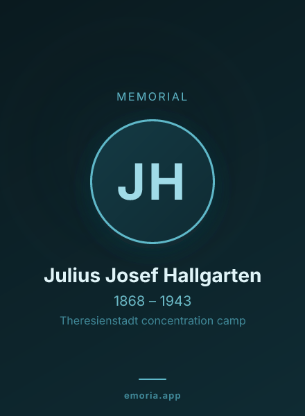 Memorial portrait of Julius Josef Hallgarten