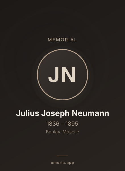Memorial portrait of Julius Joseph Neumann