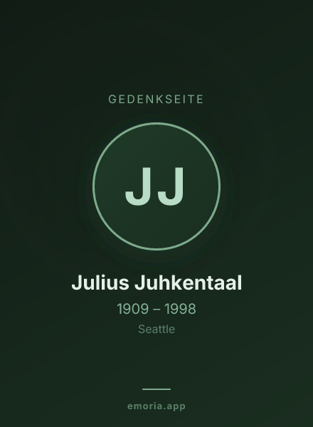 Gedenkportrait von Julius Juhkentaal
