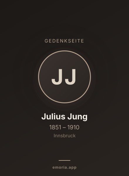 Gedenkportrait von Julius Jung