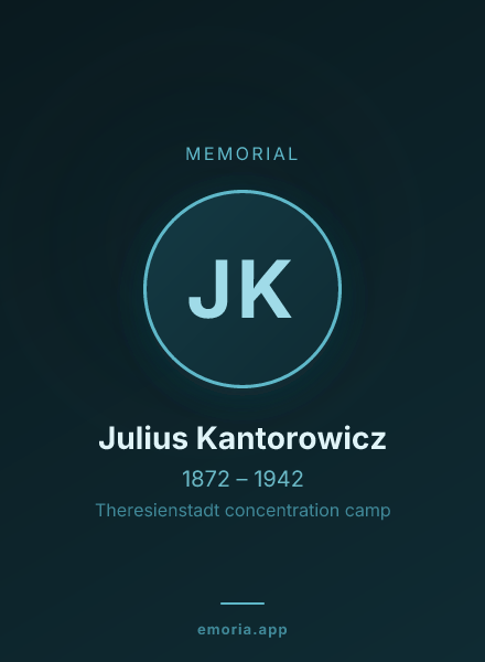 Memorial portrait of Julius Kantorowicz