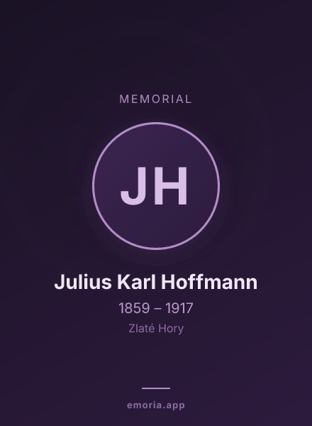 Memorial portrait of Julius Karl Hoffmann