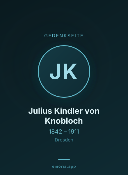 Gedenkportrait von Julius Kindler von Knobloch