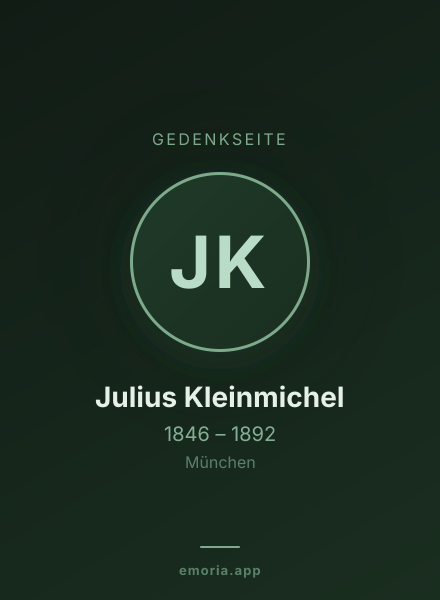 Gedenkportrait von Julius Kleinmichel