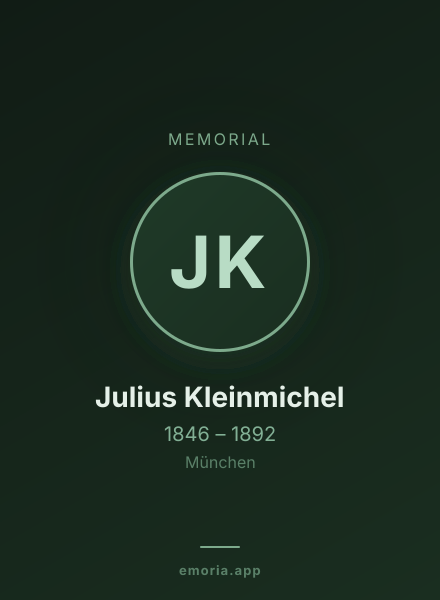 Memorial portrait of Julius Kleinmichel