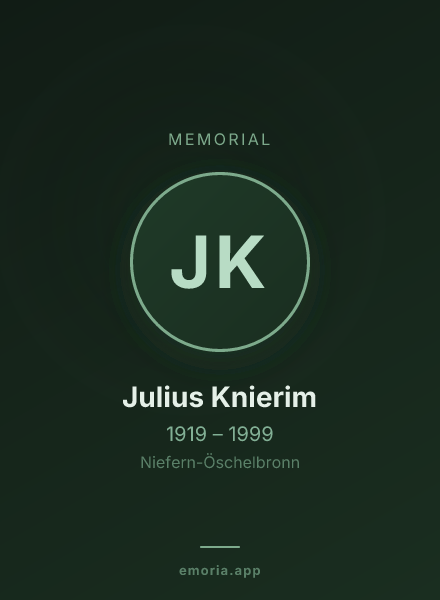 Memorial portrait of Julius Knierim