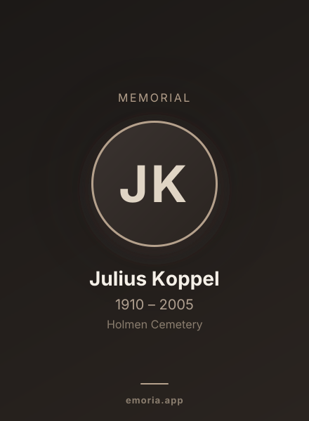 Memorial portrait of Julius Koppel