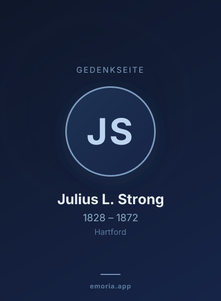 Gedenkportrait von Julius L. Strong