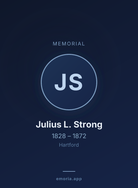 Memorial portrait of Julius L. Strong