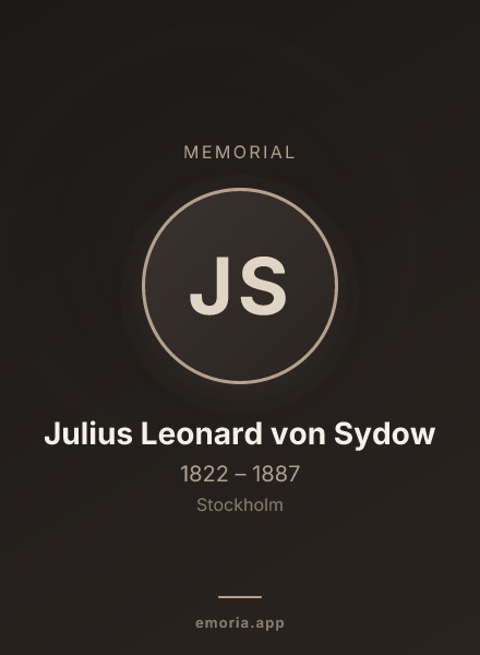 Memorial portrait of Julius Leonard von Sydow