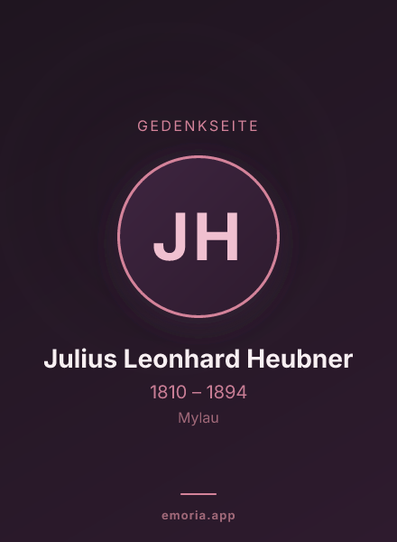 Gedenkportrait von Julius Leonhard Heubner