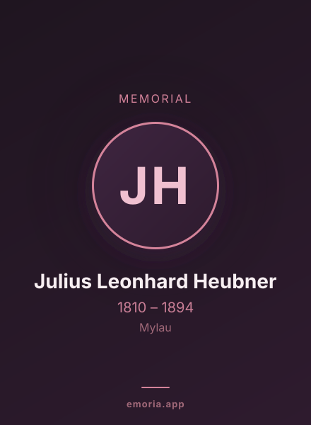 Memorial portrait of Julius Leonhard Heubner
