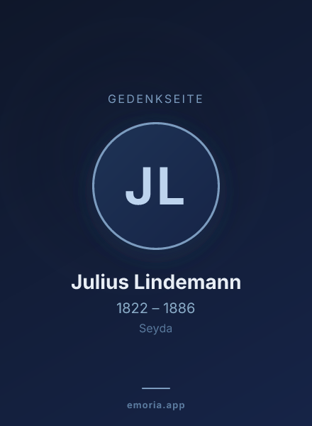 Gedenkportrait von Julius Lindemann