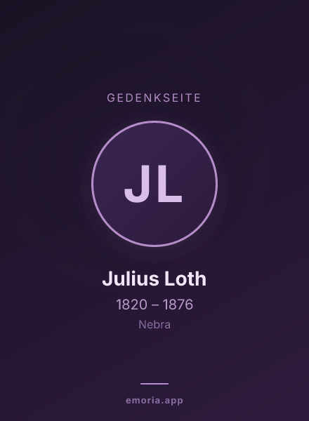 Gedenkportrait von Julius Loth