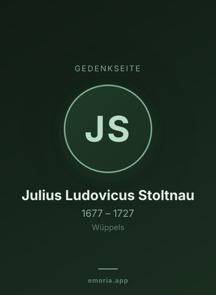 Gedenkportrait von Julius Ludovicus Stoltnau