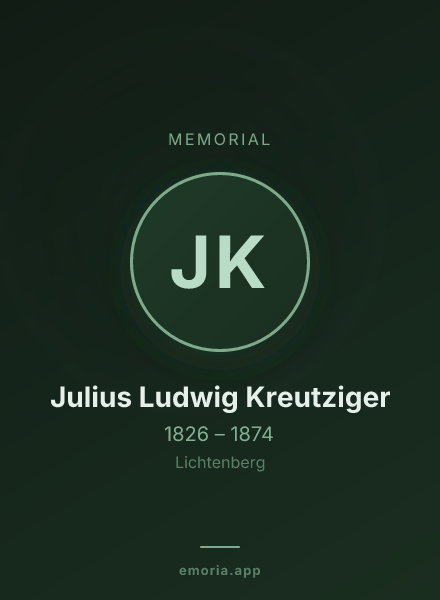 Memorial portrait of Julius Ludwig Kreutziger