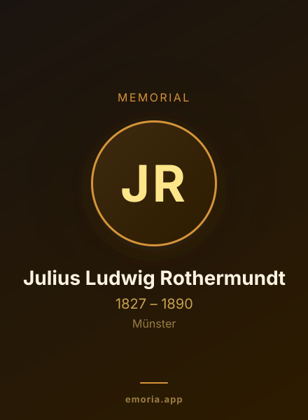 Memorial portrait of Julius Ludwig Rothermundt