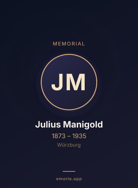 Memorial portrait of Julius Manigold