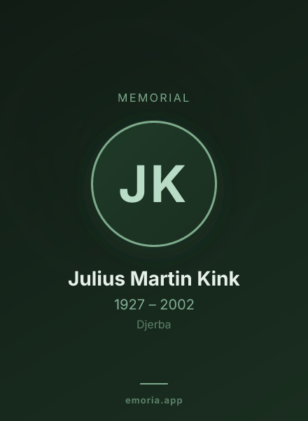 Memorial portrait of Julius Martin Kink
