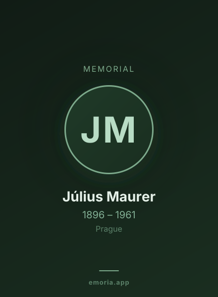 Memorial portrait of Július Maurer