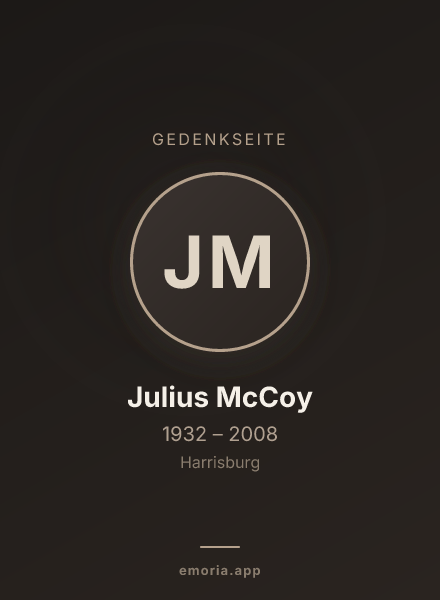 Gedenkportrait von Julius McCoy