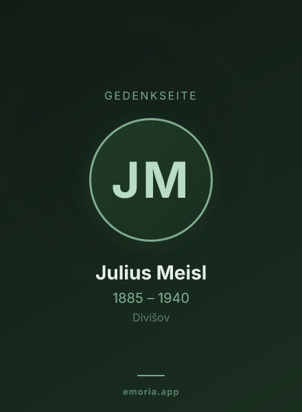 Gedenkportrait von Julius Meisl