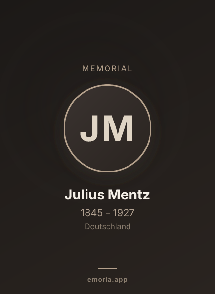 Memorial portrait of Julius Mentz