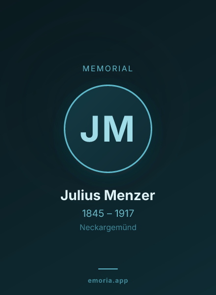 Memorial portrait of Julius Menzer