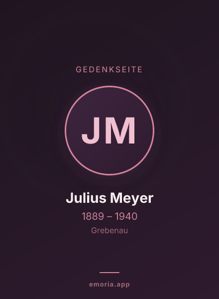 Gedenkportrait von Julius Meyer