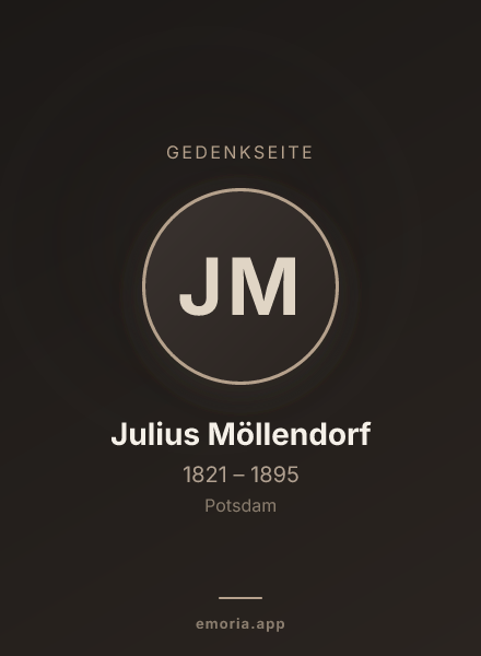 Gedenkportrait von Julius Möllendorf