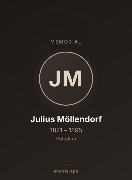 Memorial portrait of Julius Möllendorf