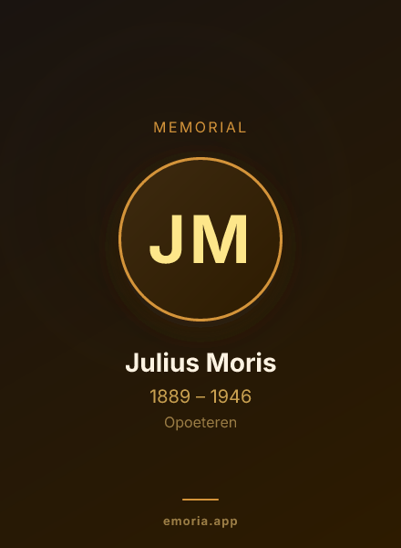Memorial portrait of Julius Moris