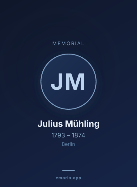 Memorial portrait of Julius Mühling
