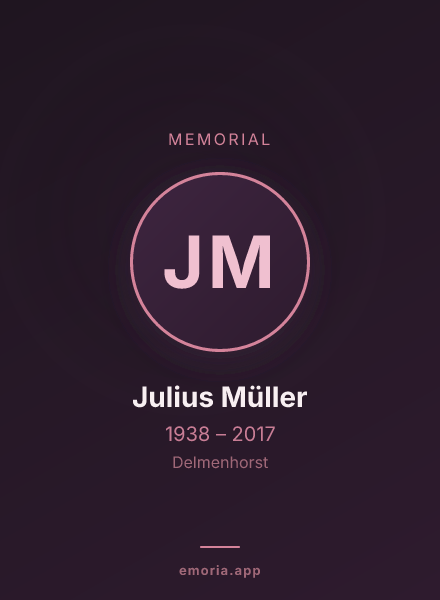Memorial portrait of Julius Müller