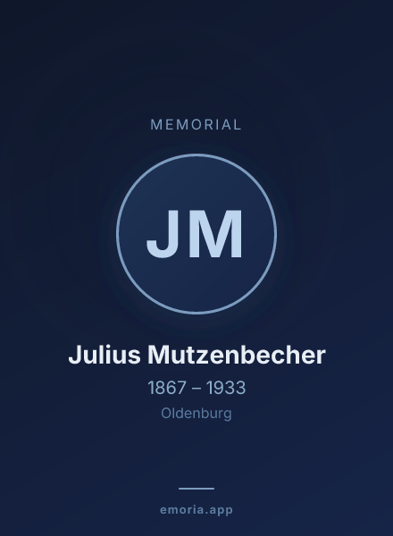 Memorial portrait of Julius Mutzenbecher