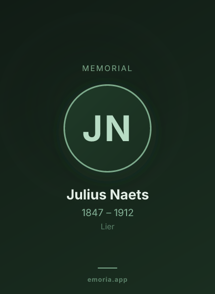 Memorial portrait of Julius Naets