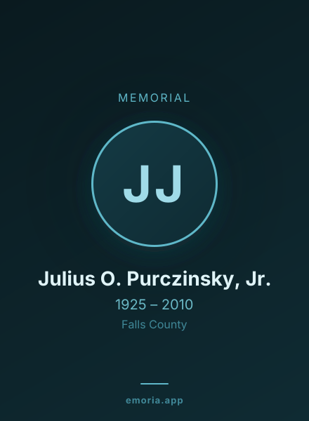 Memorial portrait of Julius O. Purczinsky, Jr.